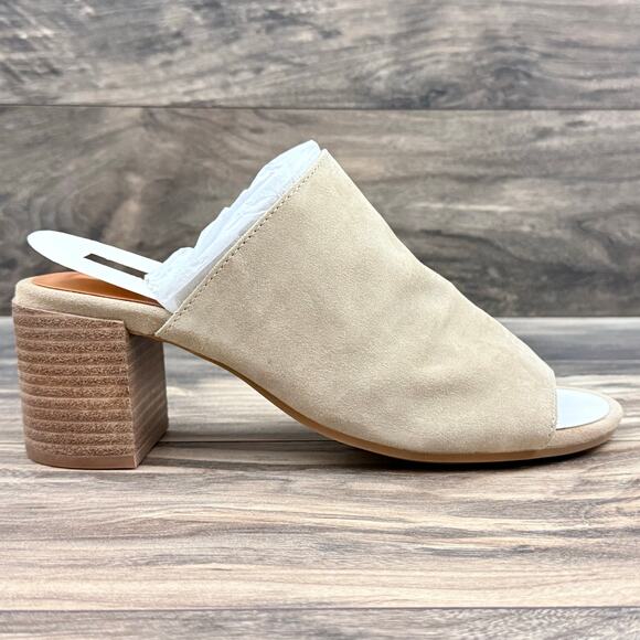 NIB Gentle Souls by Kenneth Cole 9M Chas Comfort Open Toe Heeled Sandals Suede - Picture 8 of 12